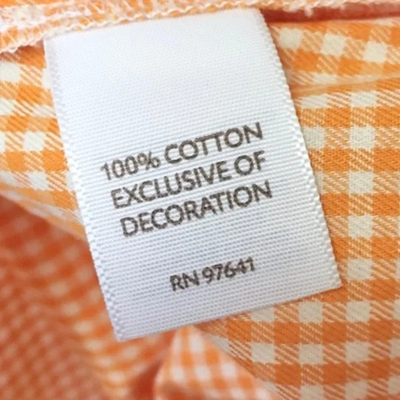 🆕 J.Jill Orange Embroidered Tuxedo Shirt Sz SM NWOT - Picture 7 of 11